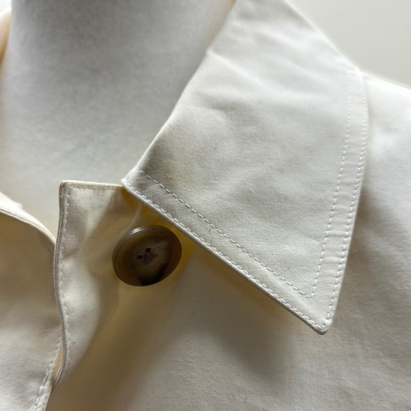 Coach Ivory Trench Coat Size large - Picture 2 of 7